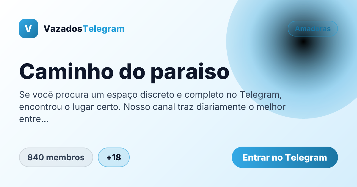 Prévia da imagem de compartilhamento do grupo Caminho do paraiso