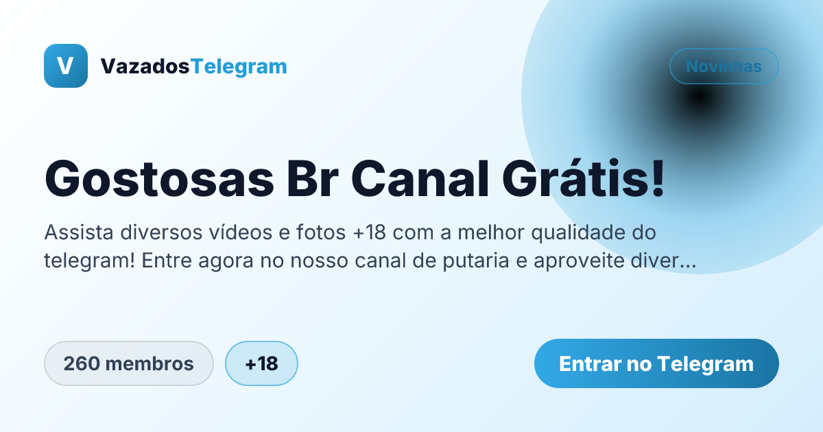 Prévia da imagem de compartilhamento do grupo Gostosas Br Canal Grátis!