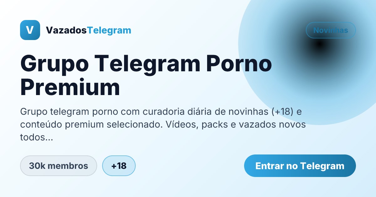 Prévia da imagem de compartilhamento do grupo Grupo Telegram Porno Premium