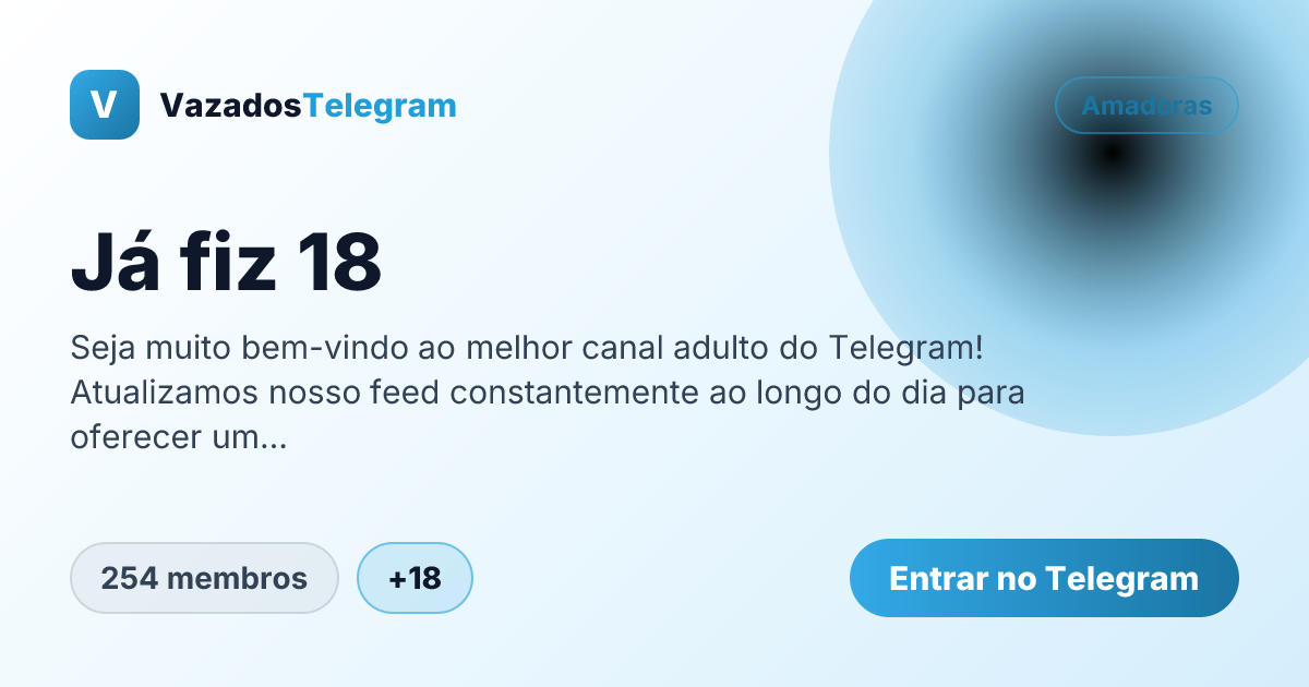 Prévia da imagem de compartilhamento do grupo Já fiz 18