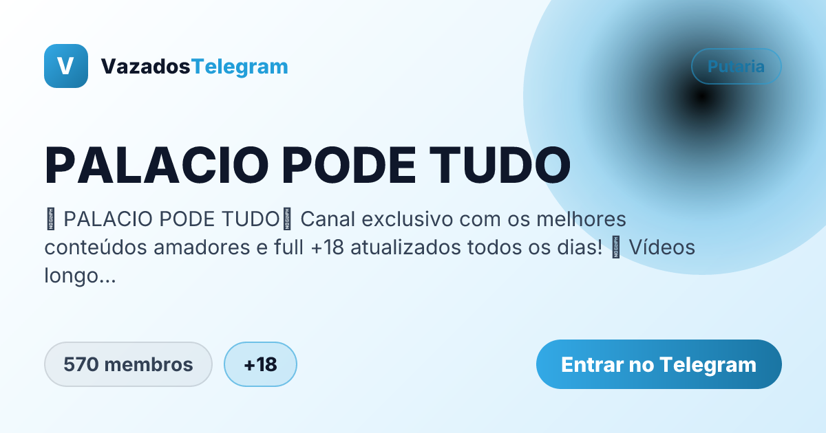 Prévia da imagem de compartilhamento do grupo PALACIO PODE TUDO