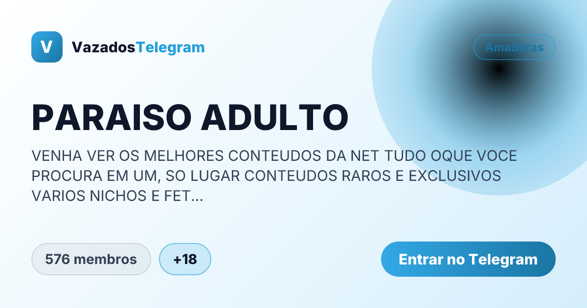 Prévia da imagem de compartilhamento do grupo PARAISO ADULTO