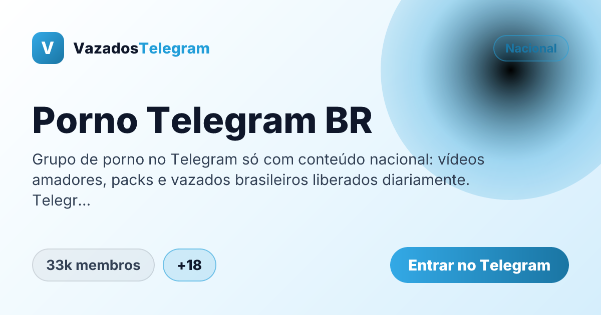 Prévia da imagem de compartilhamento do grupo Porno Telegram BR