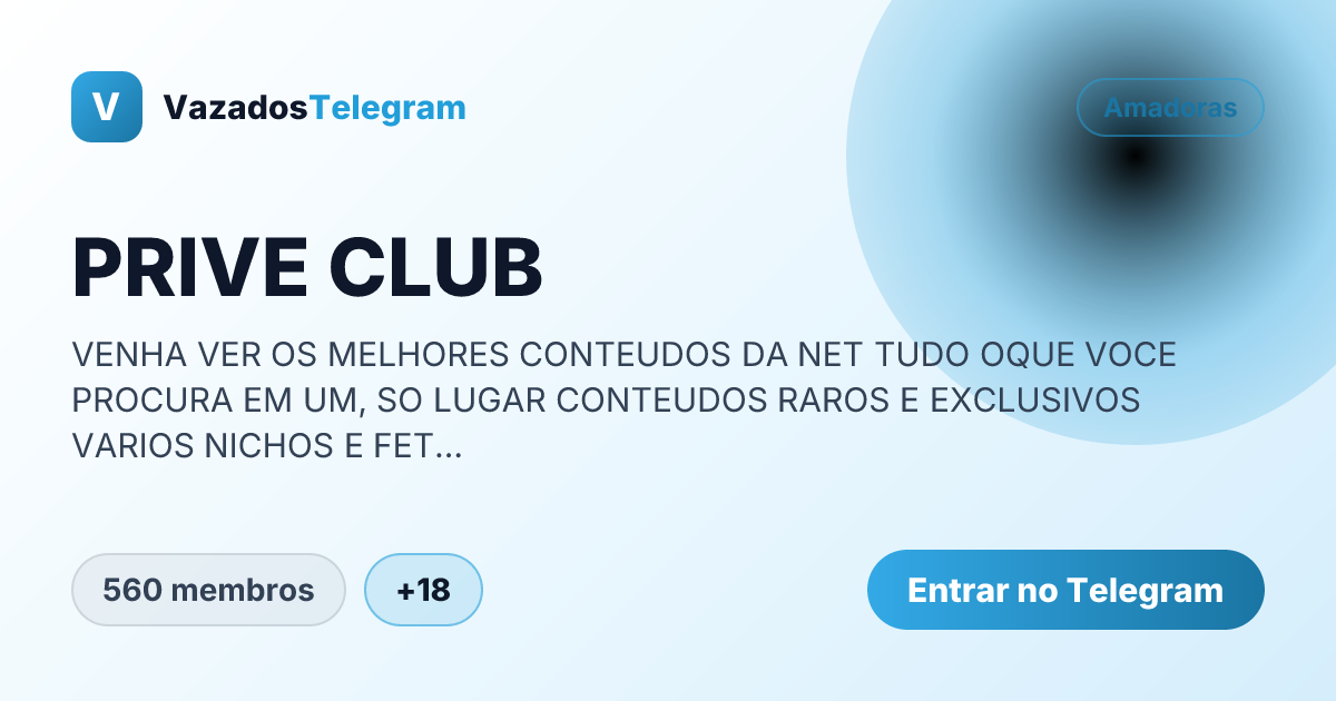 Prévia da imagem de compartilhamento do grupo PRIVE CLUB